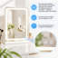 Miroir de courtoisie 33 x 43 cm avec 3 modes de couleur, éclairage DEL à intensité variable et commande tactile-1528610616
