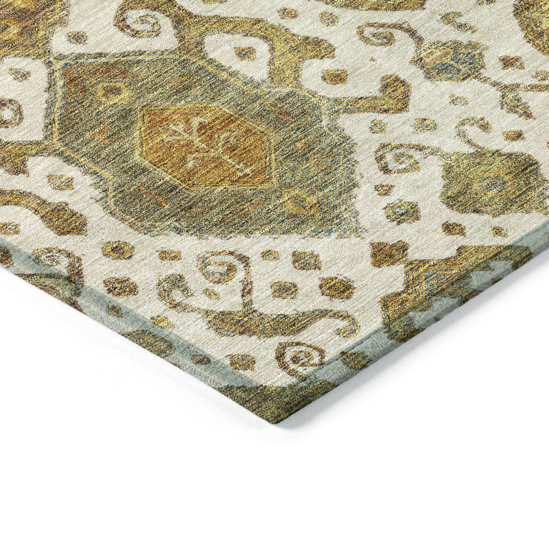 Tapis intérieur / extérieur lavable à la machine Mattis ACN2306 Global, Rectangle 10 pi x 14 pi