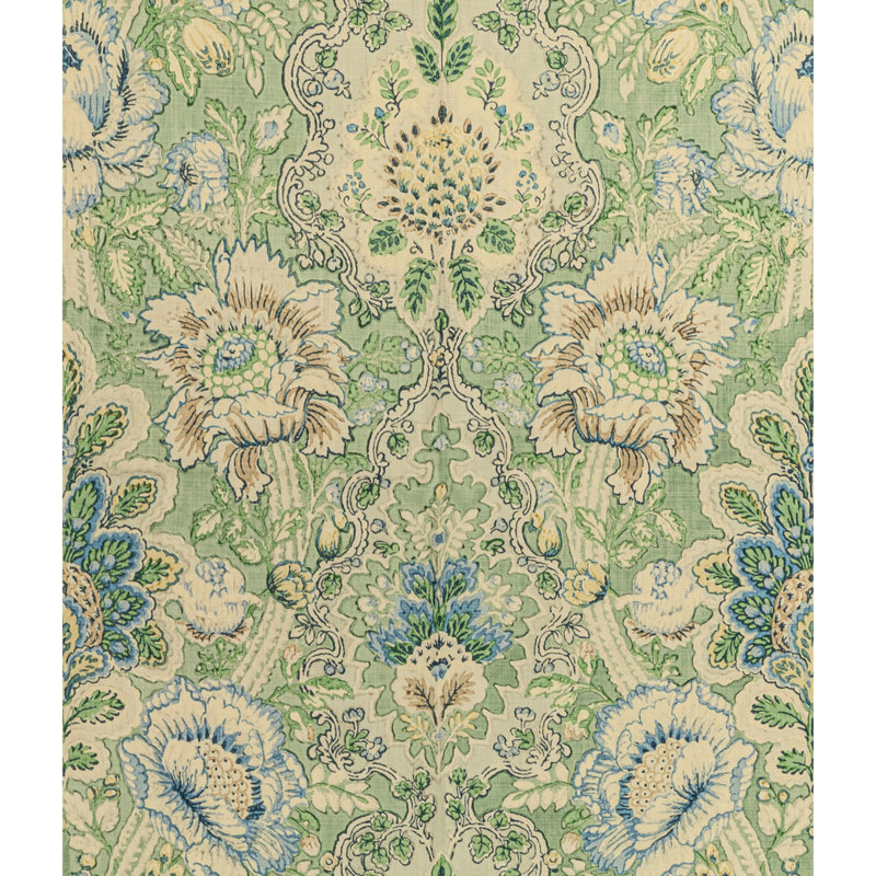 Carvallo 100% Linen Fabric, Celery