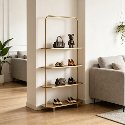 4 Tier Gold Display Shelf