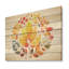 Feuilles d'automne jaunes et rouges - Érable sur bois, impression sur bois-642823984