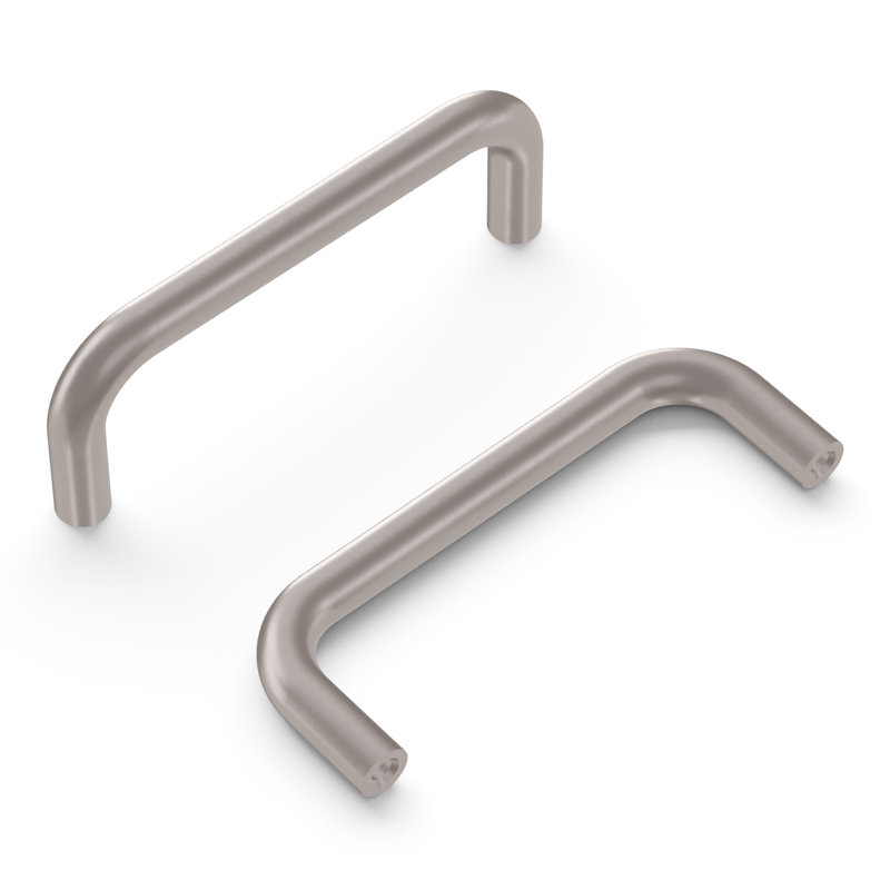 Poignée en métal 3 po, Nickel satiné, 3-1/2"