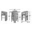 Ensemble repas 5 personnes à hauteur de comptoir Darlington-1265970410