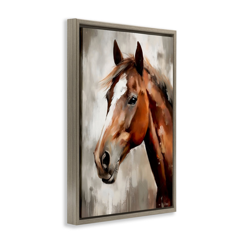 Chocolate Pony Portrait Floating Frame, design by Creative Studio, Montalcino Elm Floater Frame, 25" H x 17" W