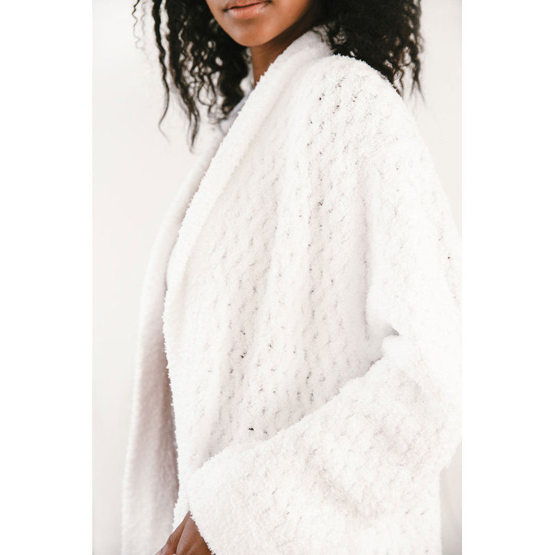 Snug Waffle Robe, XL, Clear White