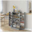 Armoire de cuisine garde-manger, armoire de cuisine autoportante avec 12 tablettes de porte, portes doubles, étagère à 5 niveaux et tablettes réglables