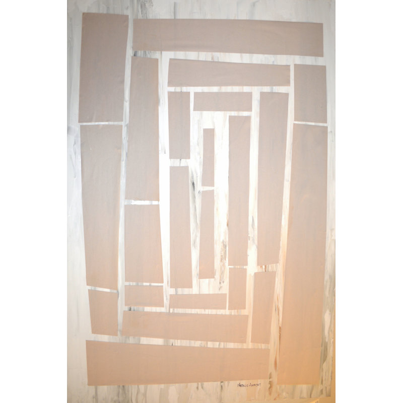 The Maze I - Painting, Black Floater Framed, 46 cm H x 30 cm W
