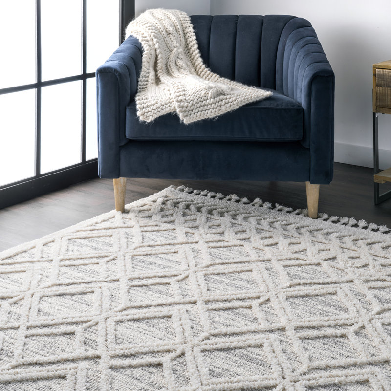 Tapis marocain à treillis Standridge, Carré 8 pi