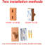 Paquet de 5 crochets muraux en bois naturel Jesses-524402759