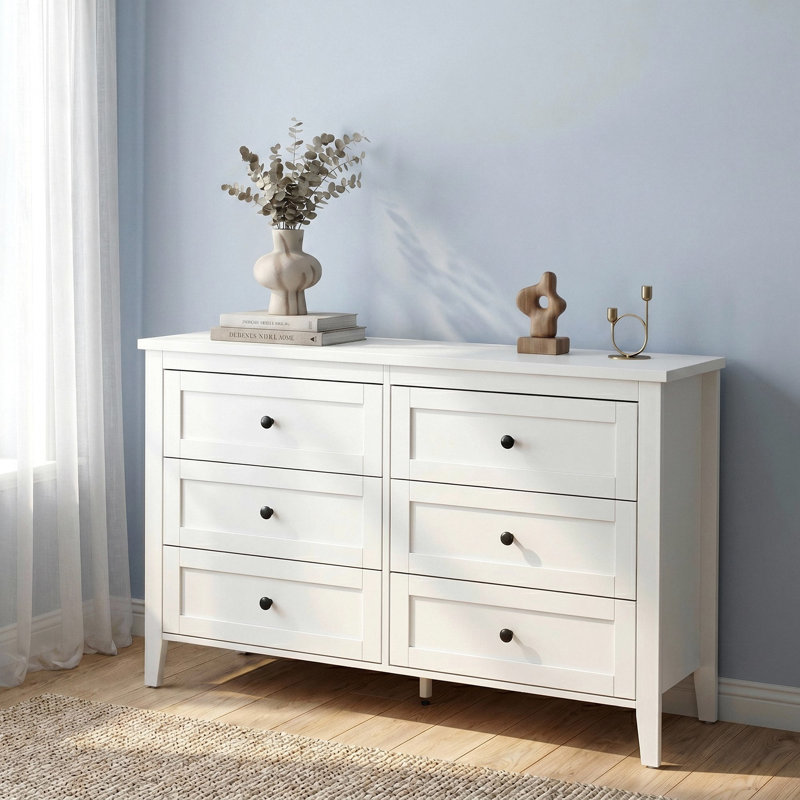 Kostival 6 - Drawer Dresser, White