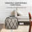 Adelene 17' Black and White Rectangular Upholstered Pouf Ottoman-676280812