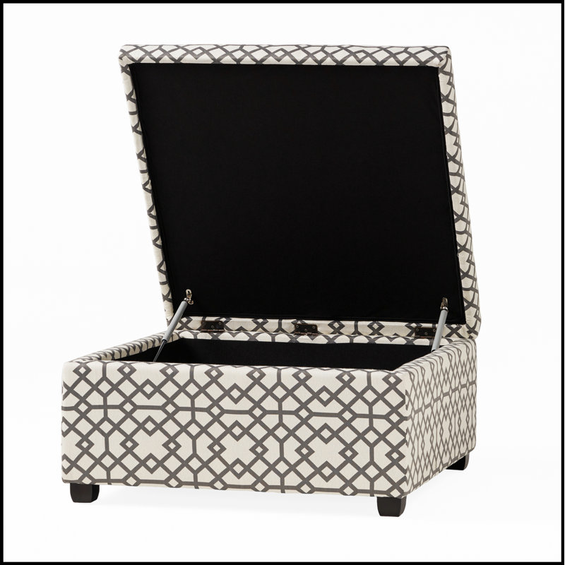 OTTOMAN RICHMOND STORAGE avec motif unique et beaucoup de rangement pour le salon, le bureau ou la chambre à coucher