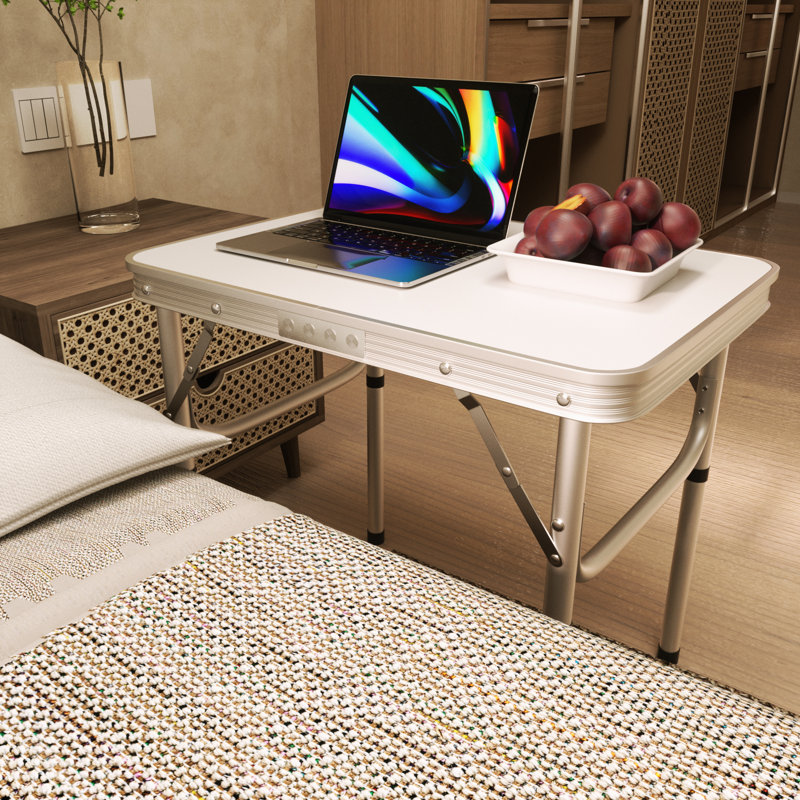 60cm Rectangular Adjustable Folding Table, 22" H x 24" W x 18" D