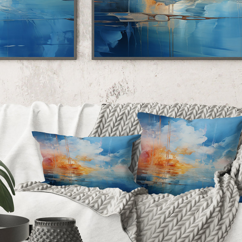 Clouds Skys Canvas I - Clouds Printed Throw Pillow