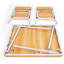 Ensemble de table et de chaises pliantes en bois pour tout-petits 3 pièces Journey, naturel / blanc