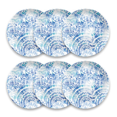 Bunni Scallops Dinner Plate,10.5",Melamine,Set Of 6