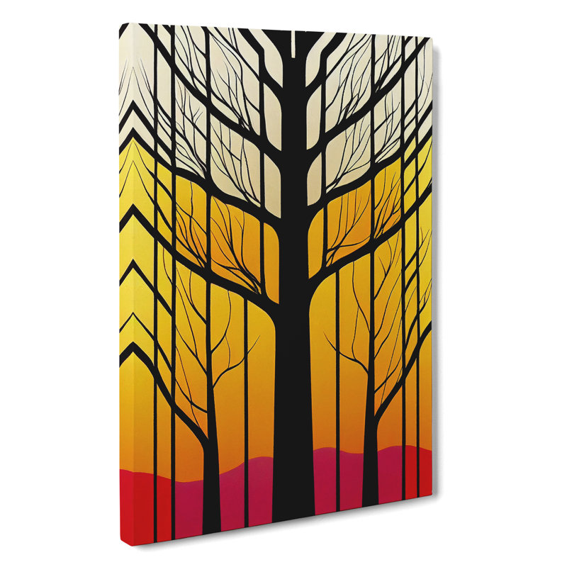 XC1022-4193X Striking Abstract Tree No.4 - Wrapped Canvas Print, Wrapped Canvas, 50cm H x 35cm W x 3cm D