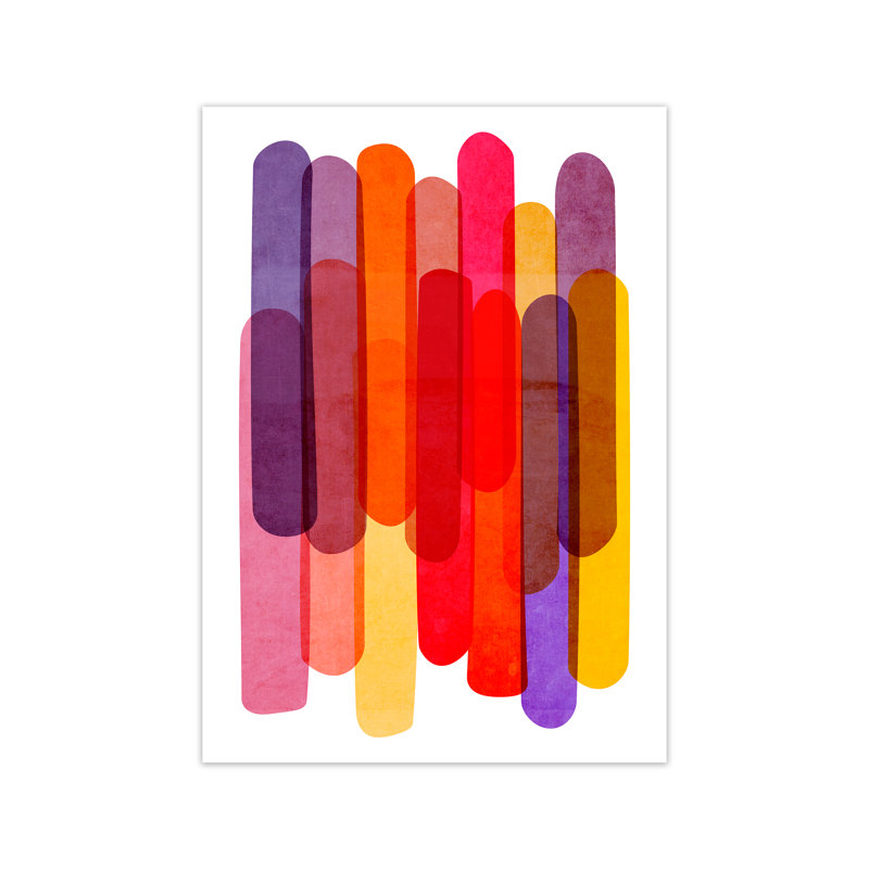 Colourful Abstract - Print, No Frame, 29.7cm H x 21cm W x 4cm D