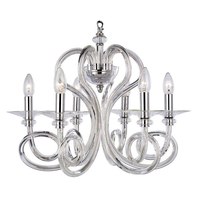 Lustre traditionnel / classique à 6 lumières de style bougie