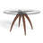 LeClaire Round Glass Top Solid Wood Base Dining Table-2044864292-2044864295