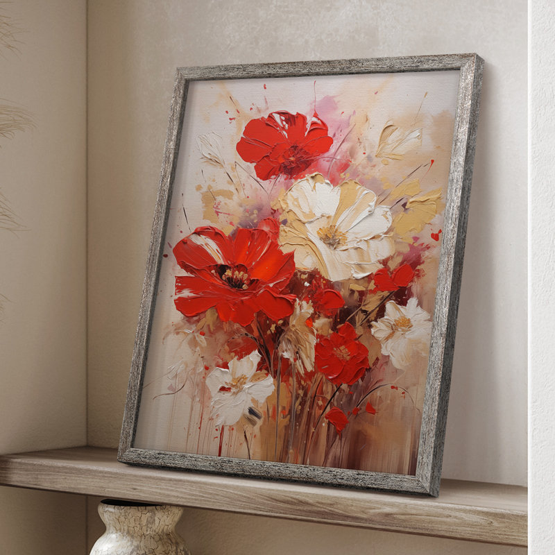 Reproduction encadrée FLORAL Series CCCCXV III - bois massif, H 15 po x l 12 po