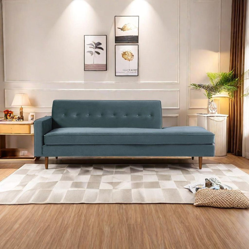 Chaise longue en tissu de luxe, Orienté à gauche (vu de face)