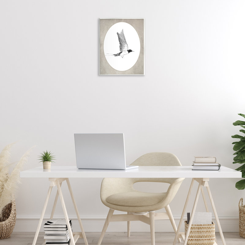 Oiseau en vol, art mural sur plaque