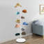 Organisateur de chapeaux vertical 30 crochets avec roulettes, manteau en acier au carbone robuste et arbre d'entrée-773508780-773508781