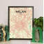 Milan City Map - No Frame Print-1849804756