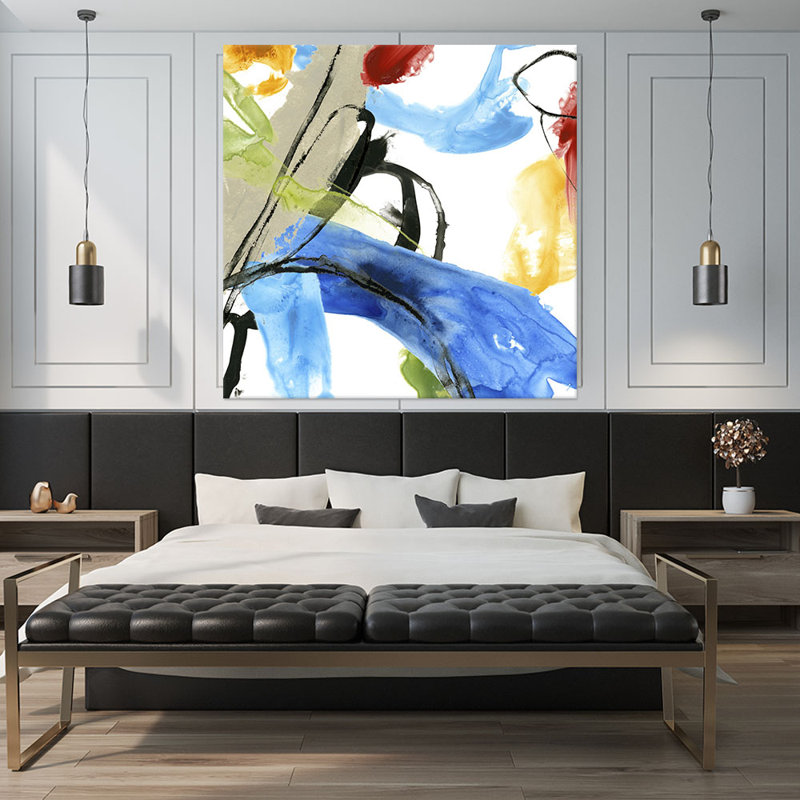 Reproduction d’art sur toile tendue « formulation iv » par june erica, H 54 po x l 54 po x P 1,5 po