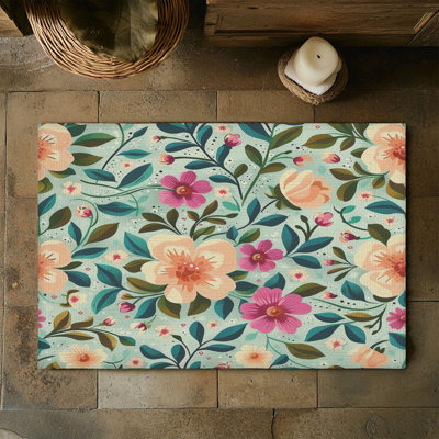 Tapis tressé Fresh Petals & Blooms