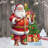 Freestanding Christmas Santa Claus Outdoor Decoration Figure