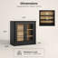 Vitrine de rangement modulaire Monos avec portes (lot de 1), noire-1068380551