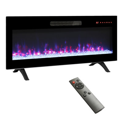 Electric Fireplace 36", Remote Controlled, 16 Flame Colors, 5000 /h Heat Output 36" With Multi Color & , 1400w Heating, Control