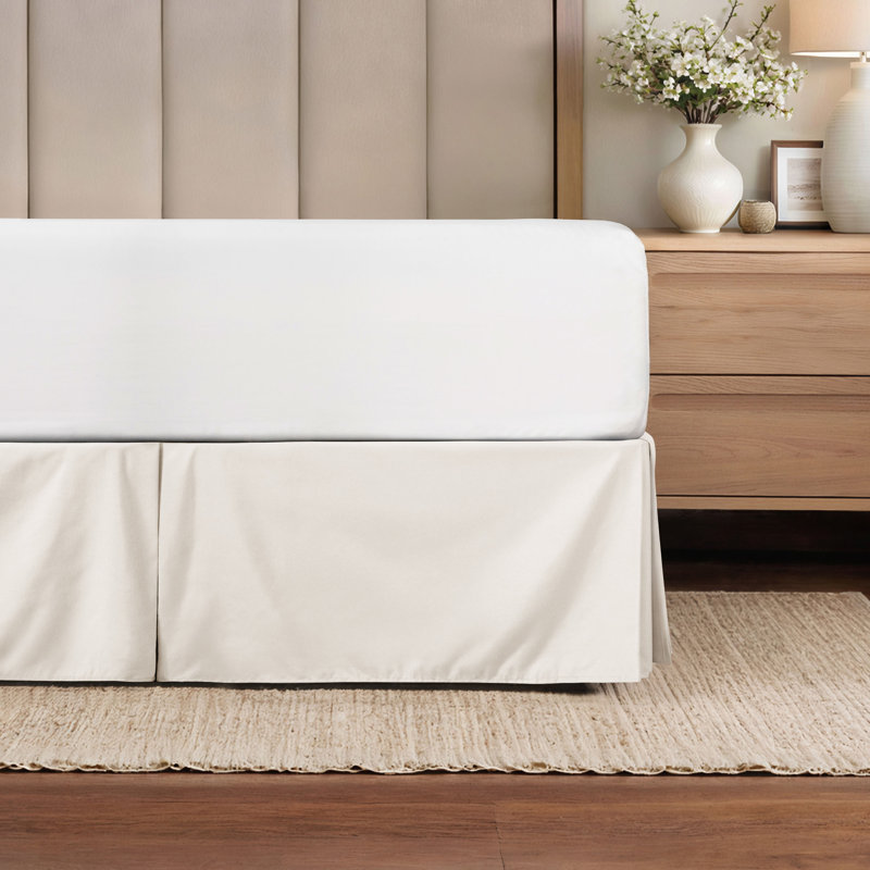 Becky Cameron 14" Tailored Bed Skirt, California King, Ivory