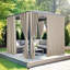  Rideaux d'extérieur 100% occultants en lin pour terrasse, imperméables et coupe-vent, avec pavillon supérieur collant et languette arrière, 2 sangles et corde incluses pour la pergola-1832339152-1832339166
