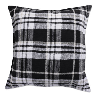  Plaid Polyester Throw Pillow