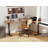 Mickail Adjustable Height L-Shaped Steel and Stainless Steel Standing Desk-826420477