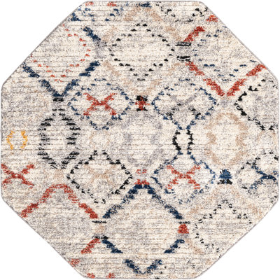 Tapis beige à motif géométrique Tucson