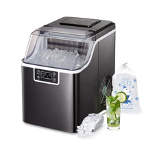 SOOPYK Countertop Stainless Steel Ice Maker Machine with Water