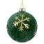 4 Piece Flocked Glass Ball Ornament Set