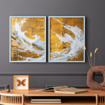 ABSTRACT Series CD XXXVI-Reproduction encadrée de qualité supérieure - prête à être accrochée - aucun clou requis - aucun clou requis