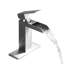 Waterfall Bathroom Faucet Brushed Nickel Single Handle Bathroom Sink Faucets 1 Or 3 Hole Solid Vanity Faucet With Deck Plate & Overflow Pop Up Drain Brushed Nickel-121292216