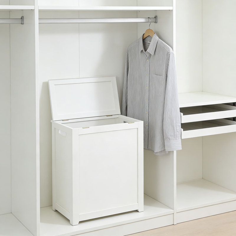 Panier à linge avec couvercle et poignées, panier de rangement polyvalent pour vêtements, jouets et linge de maison, conception durable avec base surélevée