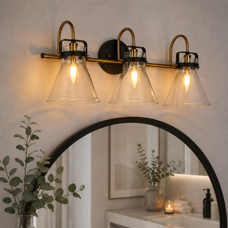 Elsa Dimmable Gold Vanity Light, 3