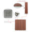 12 tuiles de plancher en bois 12 po x 12 po en plastique-plastique à 4 lattes pour terrasse, balcon, porche, cour, 11 pièces-115678141