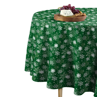 Sisler Geometric Round Christmas Tablecloth