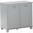 Tilt-Out Laundry Sorter Cabinet, Bathroom Storage Organizer with Two-Compartment Tilt-Out Hamper, Gray