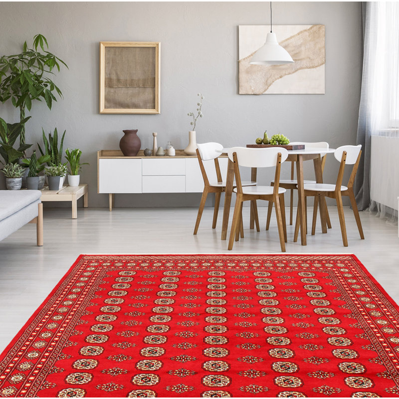 Tapis rouge foncé Finest Peshawar Bokhara 7 pi 11 po x 9 pi 11 po