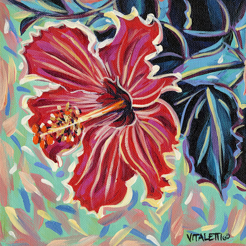 Beauté hawaïenne II, H 20 po x l 20 po x P 1,25 po